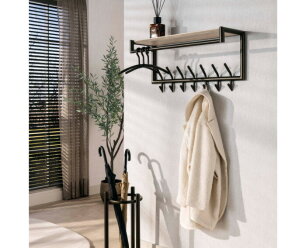 Kapstok Terra roede-hoedenplank - Melamine travertine