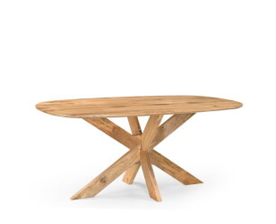 Eettafel Deens Ovaal Runa met Houten Onderstel 180