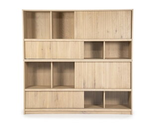 Boekenkast Milo 180x42cm - naturel | Eleonora