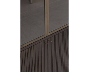 Showcase Maroon, 2x3 doors,210x130x40 cm, mahogany