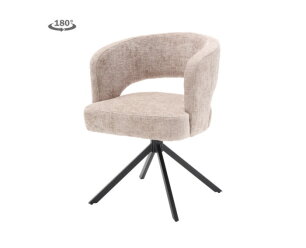 Eetkamerstoel Mura draaibaar Chenille - Beige
