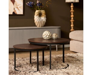 Salontafel Otik Walnut Oak | 70 cm | set van 2