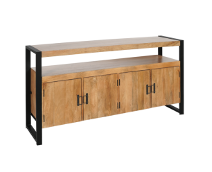 Dressoir Boaz 175 cm mango metaal - Naturel