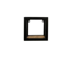 Wandbox Levels - 20x20 cm - mangohout/ijzer