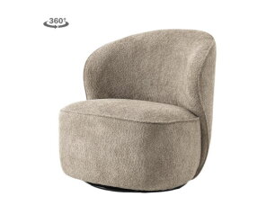 Belvi Fauteuil - fabric AJ3019-11 Beige (draaibaar)