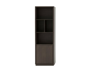 Oulu boekenkast 75, rechtsdraaiend met 1 deur en 4 open vakken, Natural Oak - Oak Collection