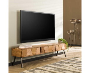 TV-meubel Demn - Massief acacia naturel