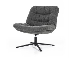 Antraciet fauteuil stof