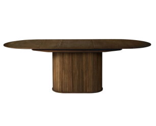 Eettafel Nola eikenhout Ovaal 95x180-230 CM - Bruin