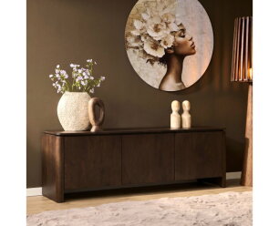 Tv meubel Dallas  Bruin Mangohout 165 cm