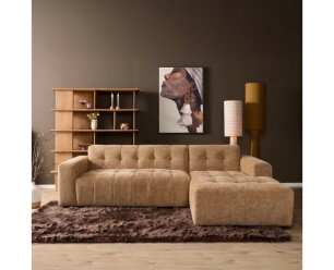 MySofa Ruby Hoekbank Camel 2,5 zits AL + Lounge R