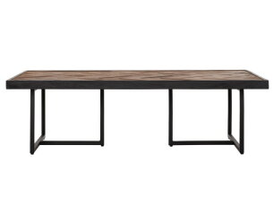 Coffee table Criss Cross rectangular,35x120x70 cm, mixed wood