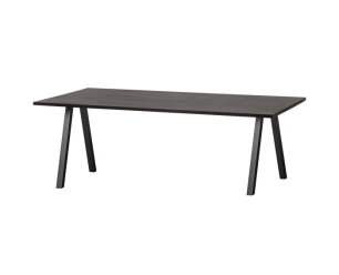 Combi-tablo: Tafel Eiken Blacknight 200x90 & 2-stand Poot - WOOOD