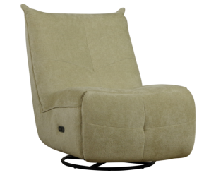 Elektrische relaxfauteuil Thirza Stella Natural 1 beige met schommelfunctie en accu