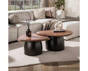 Salontafel Melta set/2 - Massief acacia bruin