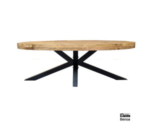 Mango Coffeetable 3+3 Oval top with spider leg