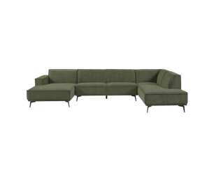 Leeds Chaise L - 2 5 - Ottoman R - City 355 Bottle Green