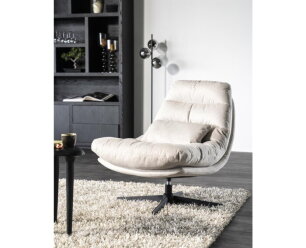 Fauteuil Cooper met kussen - Beige Houston | Eleonora