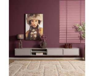 Zwevend tv meubel Ambiance Taupe | 240 cm