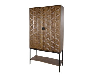 Trinity 2-deurs kast met onderplank, Mango Brown Walnut - Mix & Match Collection