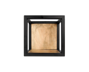 Wandbox Levels - 25x25 cm - mangohout/ijzer