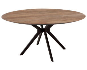 Eettafel Metropole rond teakhout &Oslash;160 cm