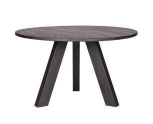 Rhonda Eettafel Ø129cm Blacknight [fsc] - WOOOD