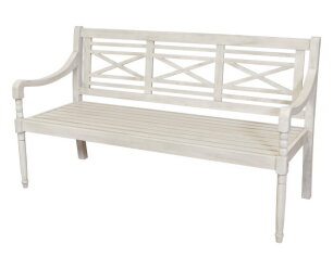 Louis 3-seater bench greywash FSC 100%