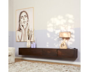 Zwevend tv meubel Vision Walnut | 240 cm