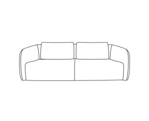 Bank CLOUD 3-zits sofa - Ness 15 - 235x96x84 cm