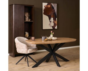Eettafel Madison Naturel | 160 cm | Deens ovaal