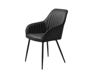 MELFORT ARMCHAIR BLACK PU