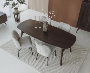 Aura Eetkamertafel espresso 180 cm