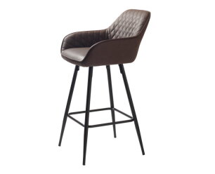 MILTON COUNTER STOOL DARK BROWN PU