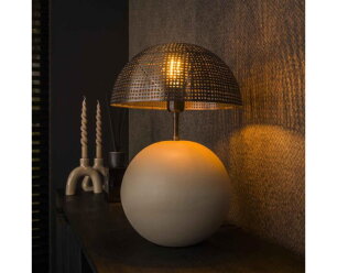 Tafellamp 1L sphere natural - Natural grey