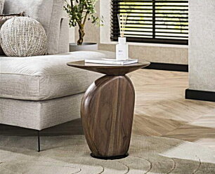 Bijzettafel art solid - Massief acacia glaze brown
