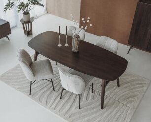 Aura Eetkamertafel espresso 220 cm