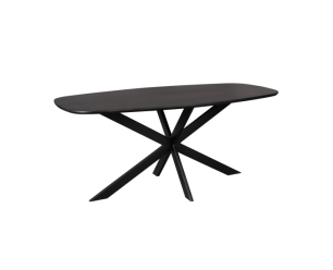 Eiken eettafel Ferris | Deens Ovaal 180 cm | Zwart