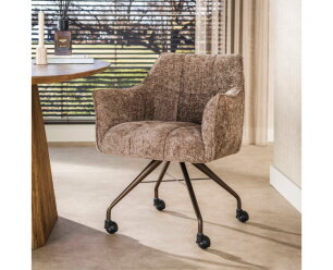 Armstoel Raster wieltjes VPE2 - Hoven champagne - brons