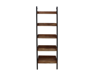 Decoratieve ladder - powdercoated black - acacia