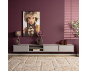 Zwevend tv meubel Ambiance Taupe | 280 cm