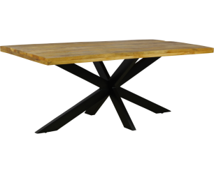 Eettafel Straight Spider | Naturel Mangohout | 220x100