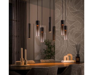 Hanglamp Lungo 4+3L - Sienna bruin