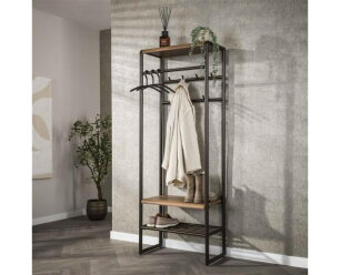 Garderobemeubel roede Luno - Drift Brown Powdercoated