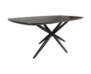 Ovale tafel Santorini - 180x100x76 - Zwart- Mangohout/metaal