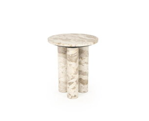 Side table Marmo 40x40cm - beige | BY-BOO