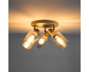 Plafondlamp Sepiora rond 3L - Beige