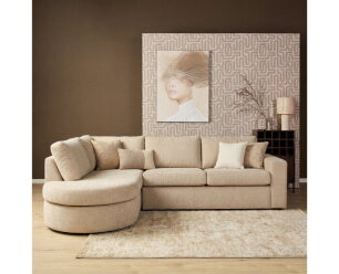 MySofa Alma Hoekbank Beige Divan Links+2,5 zits