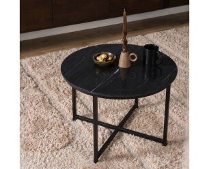 Salontafel Collin | Zwart marmer 75 cm