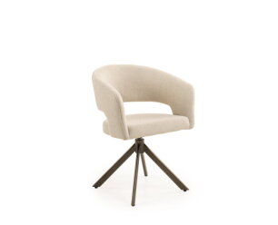 Eetkamerstoel Tokyo draaibaar Venus anodic bruin - Glory linen 110